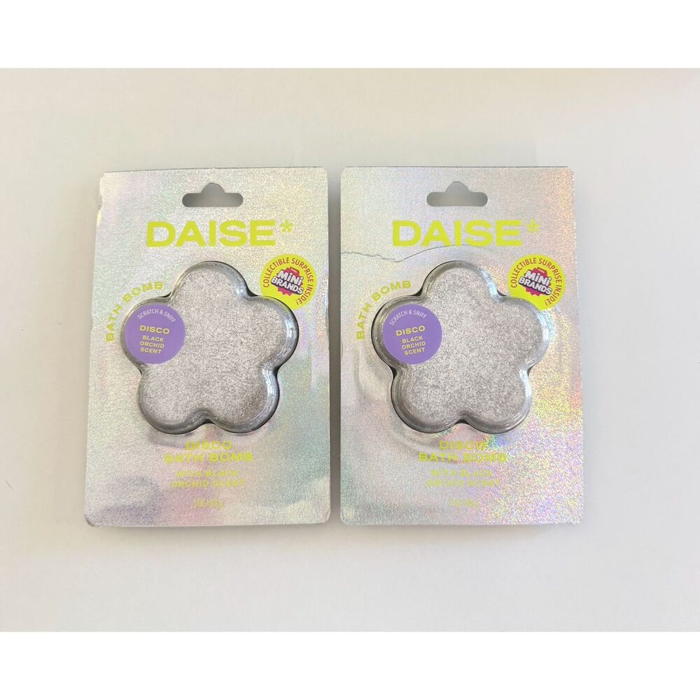 Daise Disco Bath Bomb Black Orchid Set of 2 NEW